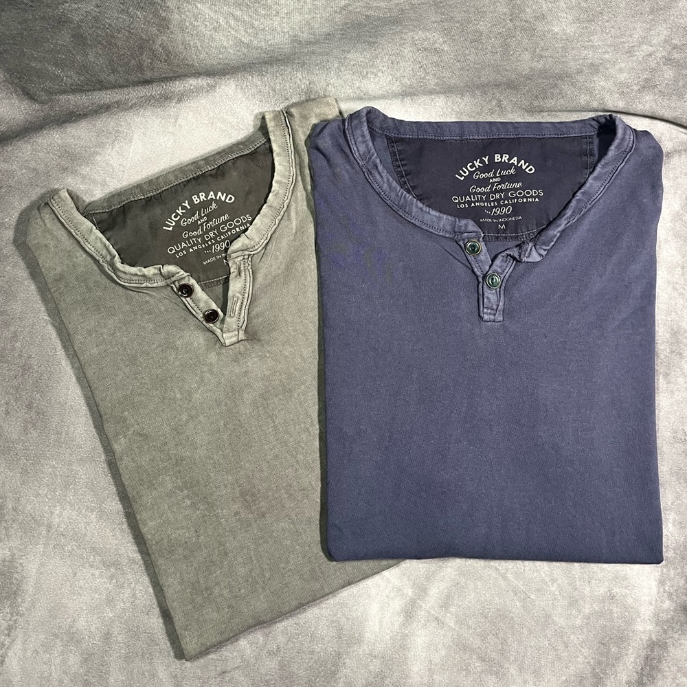 2 Vintage Lucky Brand shirts size M